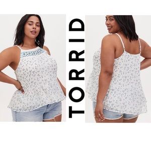 Torrid 6x, Flowy, floral, tank top, sequined front